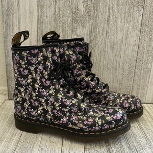 Dr. Martens 1460 MINI TYDEE Meadow Floral Leather Boots